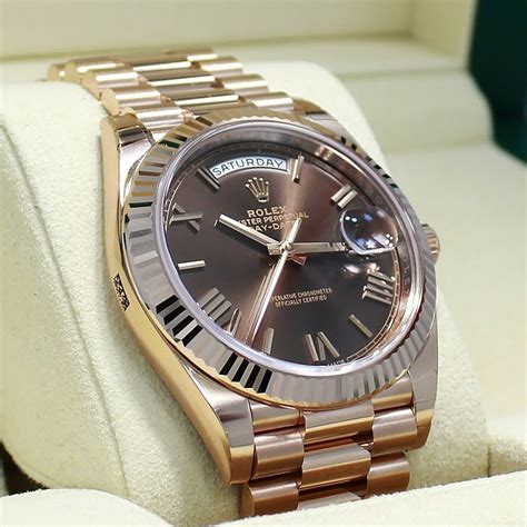 rolex day date ii rose gold chocolate dial price|Rolex Day-Date 40 everose.